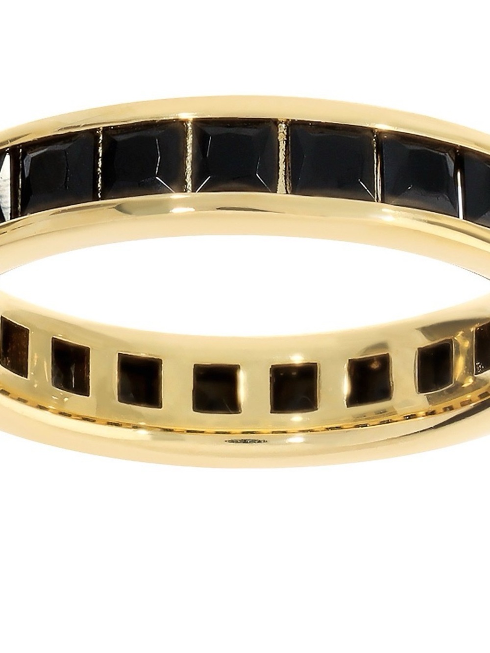 NWT- Moissanite Bronzo Italia EternityBand Ring,18K Gold SS
